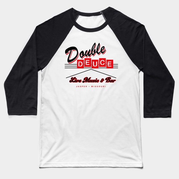 Double Deuce Roadhouse Sign Lts Baseball T-Shirt by Alema Art